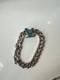 100% Authentic Louis Vuitton Lv Initials Chain Links Bracelet Silver Blue Enamel