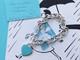 100% Genuine Tiffany & Co Blue Enamel Charm Donut Link Bracelet -sterling Silver