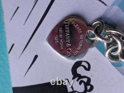 100% Genuine Tiffany & Co bracelet with Blue enamel Rtt Heart Charm ste Silver 100% Genuine Tiffany & Co bracelet with Blue enamel Rtt Heart Charm ste Silver