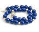 14k Gold Fic Bracelet Royal Navy Blue Enamel Beads 10gr 7.75 14ct Yellow Gold