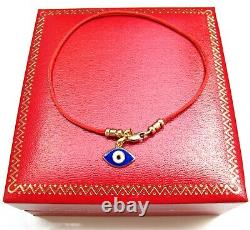 14k gold kabbalah red string original authentic bracelet blue evil eye blessed