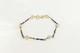 18k Pearl Blue Enamel Twist Bar Statement Bracelet 7 Yellow Gold 23