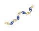18k Yellow Gold Natural Diamond & Navy Blue Enamel Bracelet