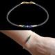 18k 750 Real Yellow Gold And Blue Green Enamel Bar Italy Bracelet Womens 8 Inch