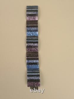1960's sparkly blue enamel bracelet