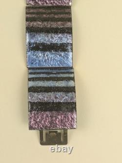 1960's sparkly blue enamel bracelet
