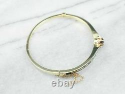 1CT Round Cut Blue Sapphire Enamel Women's Bracelet 7.25 14K Yellow Gold Over