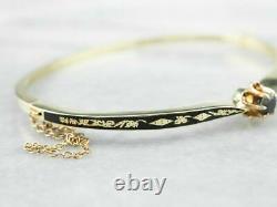 1CT Round Cut Blue Sapphire Enamel Women's Bracelet 7.25 14K Yellow Gold Over