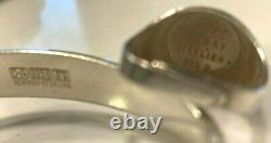 2 Pieces David Andersen Norway Sterling Silver Saga Viking Bracelet Blue Ring