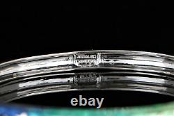 $5750 Hidalgo 18K White Gold Diamond Blue Green Enamel Moon Star Bangle Bracelet