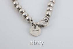 7 Tiffany & Co. 925 Silver Blue Enamel Heart Tag Bracelet (5.56g.)