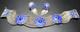 84 Nu Sterling Silver 925 Blue & Green Enamel Medallion Bracelet Earring Set