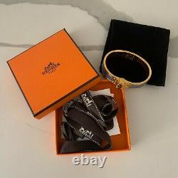 AUTHENTIC Hermes Hinged Bracelet / Bangle in Granit (Size S)