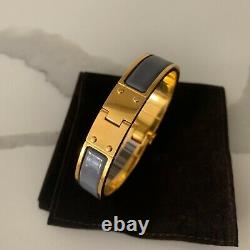 AUTHENTIC Hermes Hinged Bracelet / Bangle in Granit (Size S)