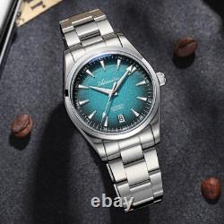 Addiesdive Blue Fume Cracked Enamel Dial Watch 39mm Sport Swiss Bgw9 K1 Crystal
