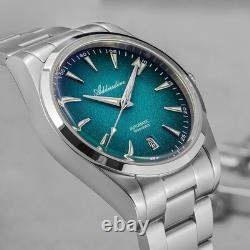 Addiesdive Blue Fume Cracked Enamel Dial Watch 39mm Sport Swiss Bgw9 K1 Crystal