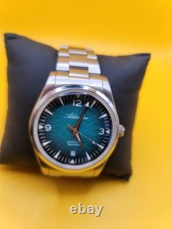 Addiesdive Blue Fume Cracked Enamel Dial Watch 39mm Sport Swiss Bgw9 K1 Crystal