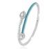 Affinity Diamonds Sterling Silver 0.75 Cttw, Blue Enamel Bracelet, 6-3/4