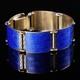 Aksel Holmsen Royal Blue Enamel Bracelet Scandinavian Sterling Silver 925s