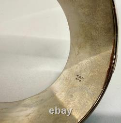 Alexander McQueen Wide Blue Enamel Pink Skull Bangle Bracelet