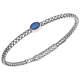 Alisa Italy Women's Bracelet Enamel Oxidized Blue Oval Ornament Vhb 1531 Bl