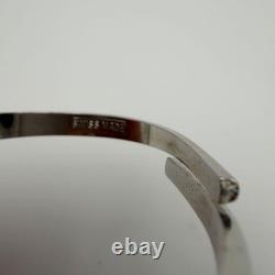 Andre Mouche Swiss Quartz Bangle Watch Blue Enamel Edelweiss Flower New Battery