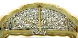 Antique 14k Diamond Sapphires Platinum Enameled Bangle Bracelet Best On Ebay
