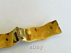 Antique 18k Gold 1880's Appr. 1.10 Ct Rough Cut Diamonds & Blue Enamel Bracelet