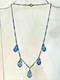 Antique Art Deco Blue Enamel Czech Crystal Briolette Necklace And Bracelet Set