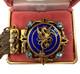 Antique Austro Hungarian Gold Filled Bracelet Hippocampus Blue Guilloche Enamel