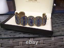 Antique Chinese Lapis, Enamel Bracelet. Rare Opportunity, Original Old Bracelet
