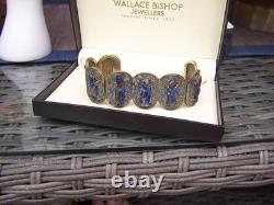 Antique Chinese Lapis, Enamel Bracelet. Rare Opportunity, Original Old Bracelet