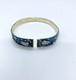 Antique Vintage Chinese Silver Blue Enamel Bracelet Repousse