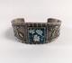Artisan Sterling Silver Enamel Cuff Bracelet Cloisonne Daisy Flowers Signed