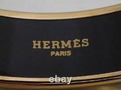 Auth HERMES Cloisonne Bangle Bracelet Gold/Blue/Multicolor Metal/Enamel e54497a