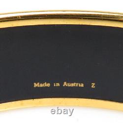 Auth HERMES Cloisonne Bangle Bracelet Gold/Blue/Multicolor Metal/Enamel e56133i