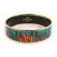 Auth Hermes Cloisonne Bangle Bracelet Gold/blue/multicolor Metal/enamel E60863g