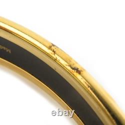 Auth HERMES Cloisonne Bangle Bracelet Gold/Red/Blue Metal/Enamel e61635a