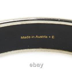 Auth HERMES Cloisonne Bangle Bracelet Silver/Blue Metal/Enamel e59625a