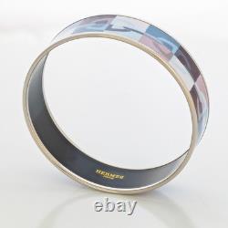 Auth. HERMES Optique Chaîne d'Ancre Bracelet Rose Pâle Bleu-Gris Étoupe New