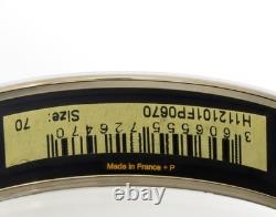 Auth. HERMES Optique Chaîne d'Ancre Bracelet Rose Pâle Bleu-Gris Étoupe New