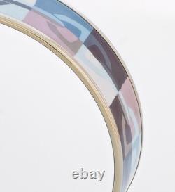 Auth. HERMES Optique Chaîne d'Ancre Bracelet Rose Pâle Bleu-Gris Étoupe New