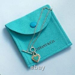 Auth Tiffany & Co Return to Love Blue Enamel Toggle Bracelet 17cm AG 925 Used