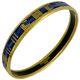 Authentic Hermes Bangle Bracelet Email Enamel Pm Blue Gold