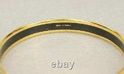 Authentic HERMES Bracelet Bangle GP enamel émail Blue/Gold