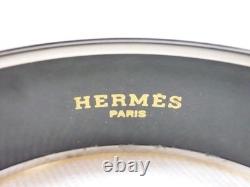Authentic HERMES Enamel GM Sailing Ship Bracelet Blue Cloisonne N2010171