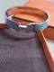 Authentic Hermes Clic H Bangle Bracelet Unisex Blue Enamel With Box