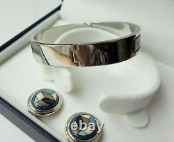 Authentic MICHAELA FREY WILLE Set Clasp Bangle & Cabochon Clips