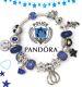 Authentic Pandora Bracelet W 925 Mix Charms'to Serve & Protect' Officer Design