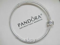 Authentic Pandora Bracelet Silver Blue Love Mom Wife Heart European Charm